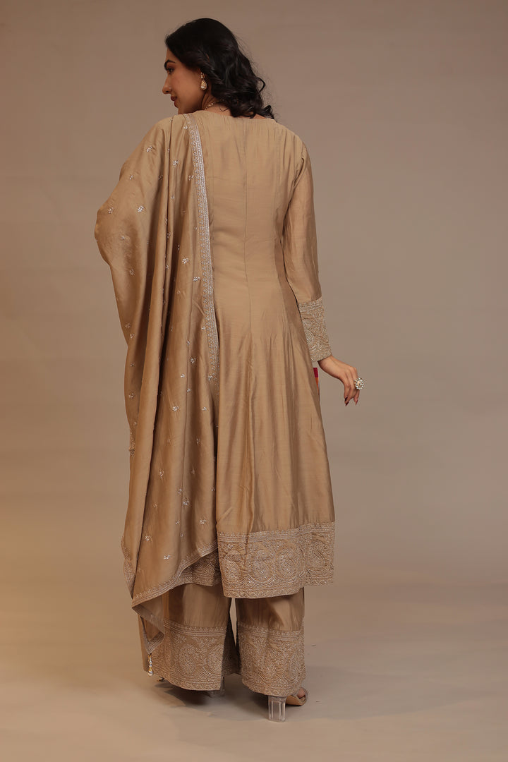 Silk  Suit  with Aari, Sequins work