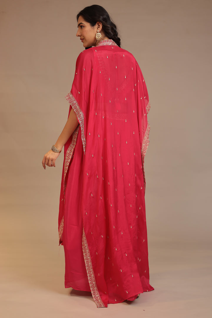 Silk Indowestern with Aari, Sequins work