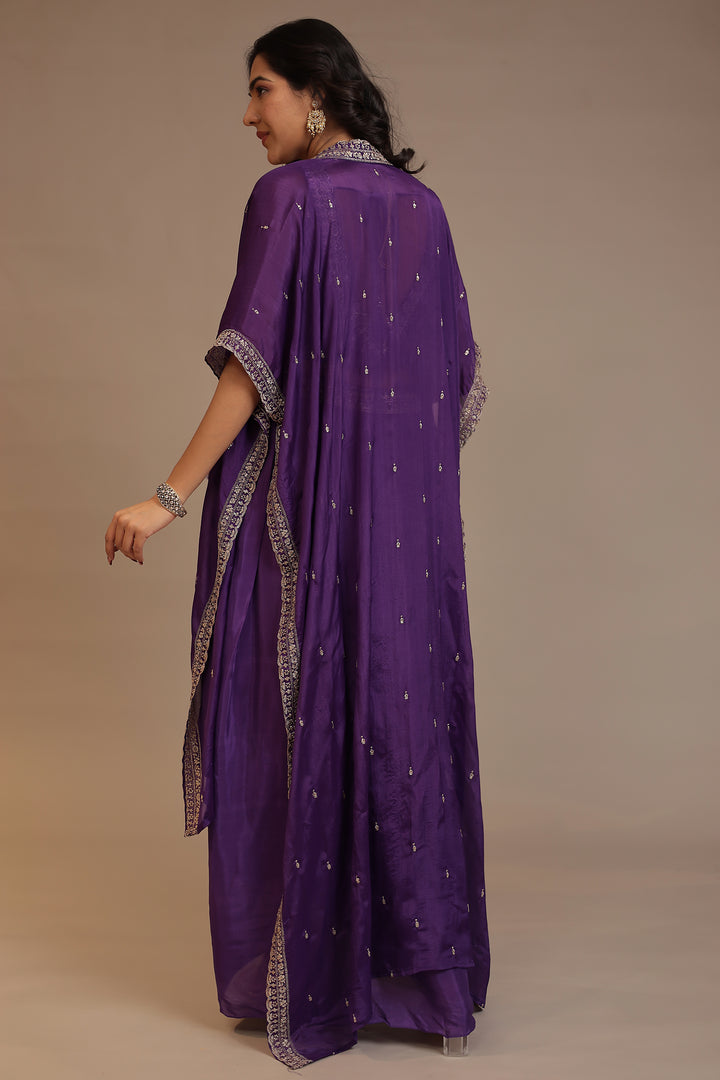 Silk Indowestern with Aari, Sequins work