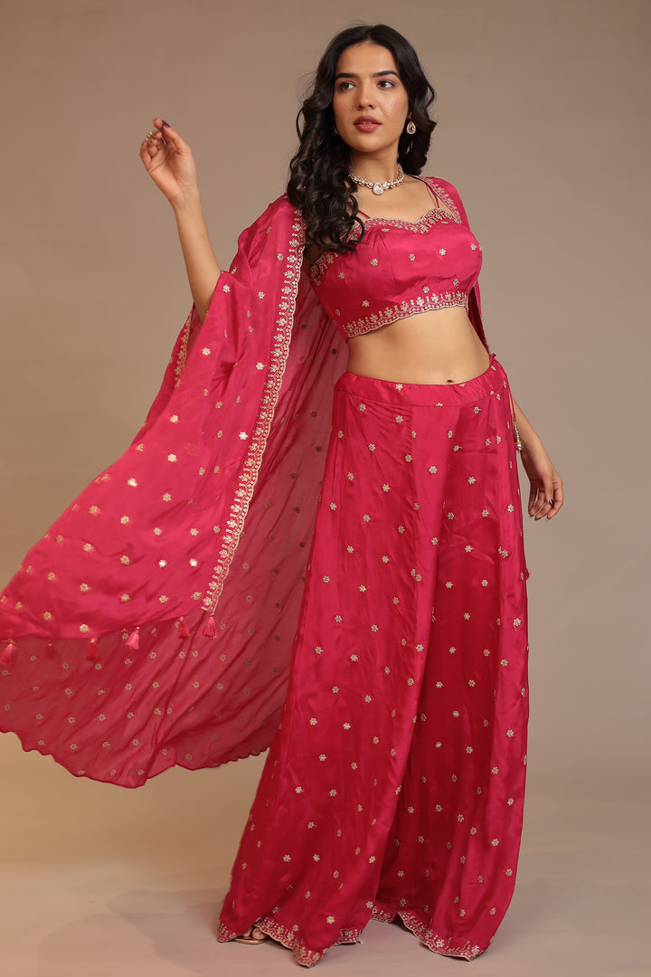 Chinon Indowestern with Aari, Sequins work.