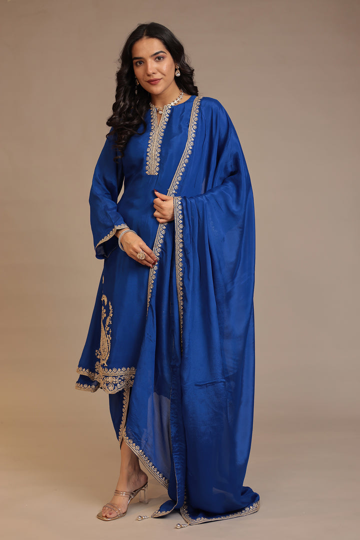 Chinon Suit with Aari, Sequins, Stone work