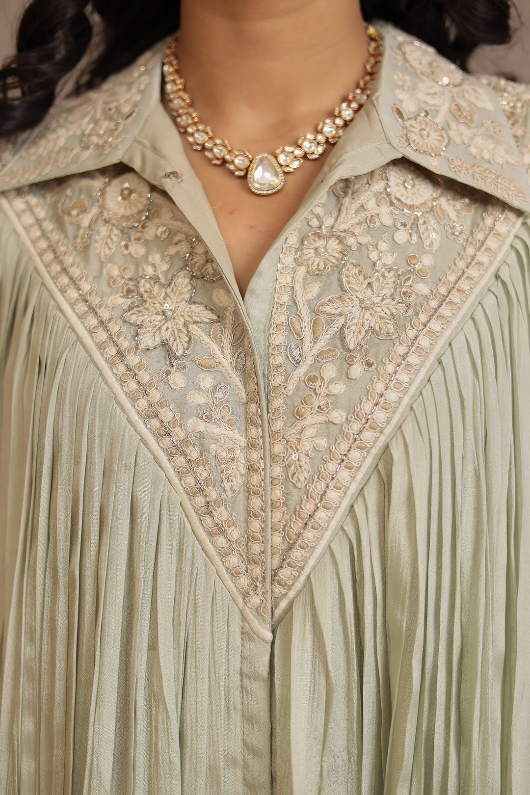Chinon Suit with Cutdana, Pearl, Thread work