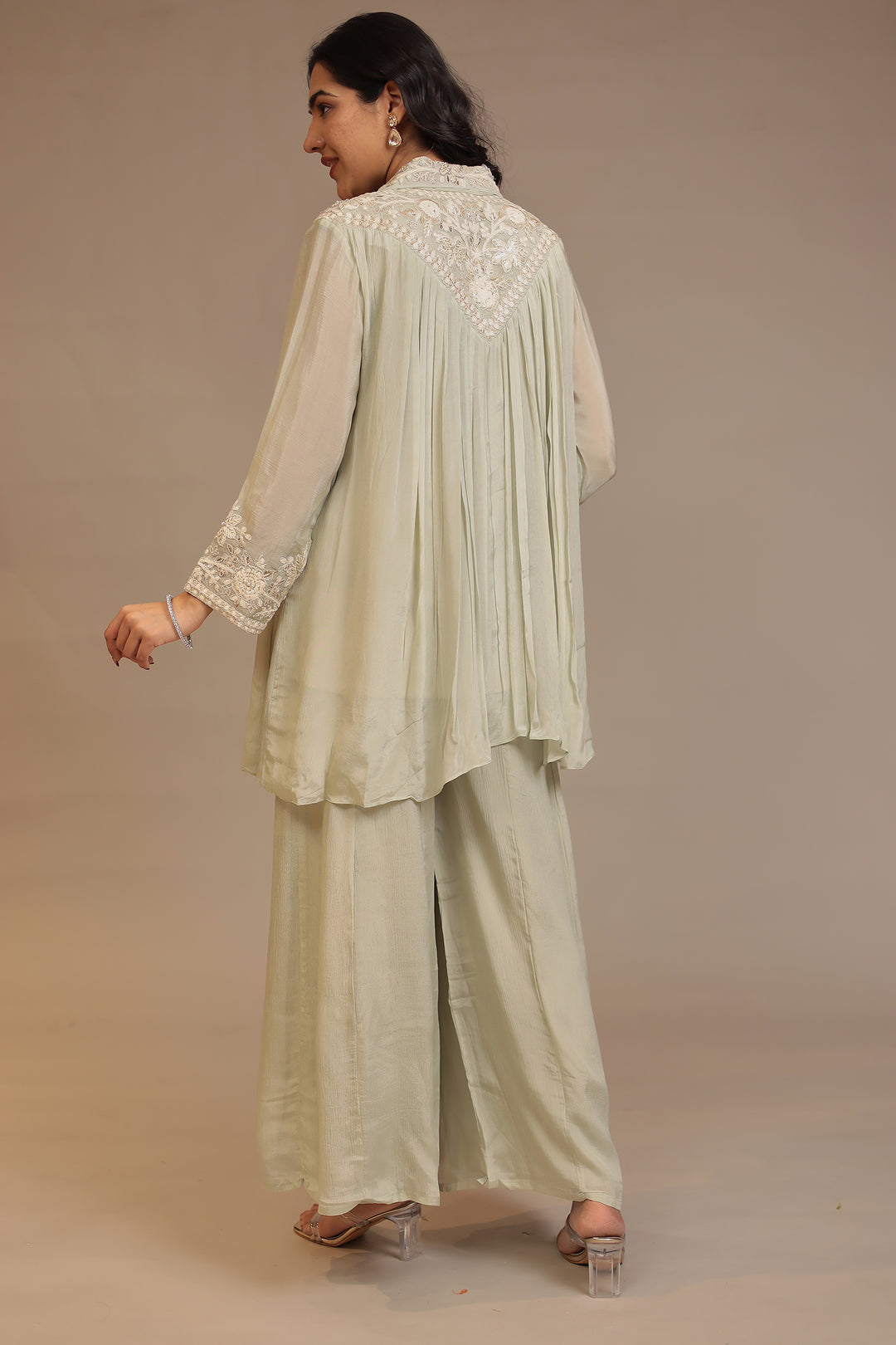 Chinon Suit with Cutdana, Pearl, Thread work