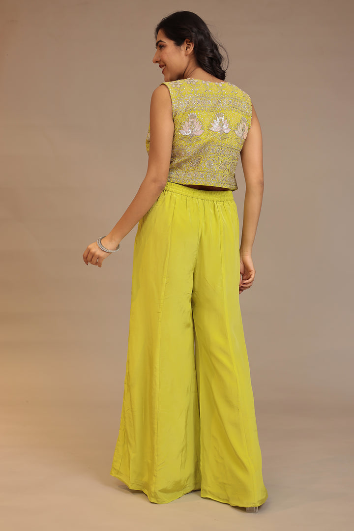 Modal Silk Indowestern with Aari, Sequins work