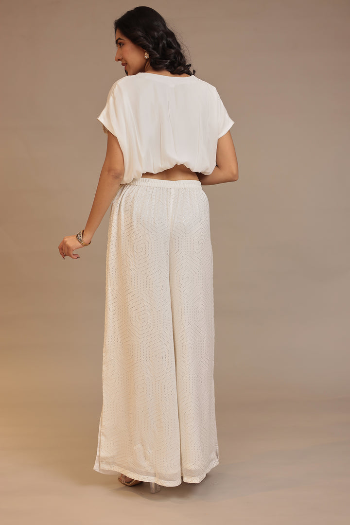 Chinon Indowestern with Cutdana, Sequins work.