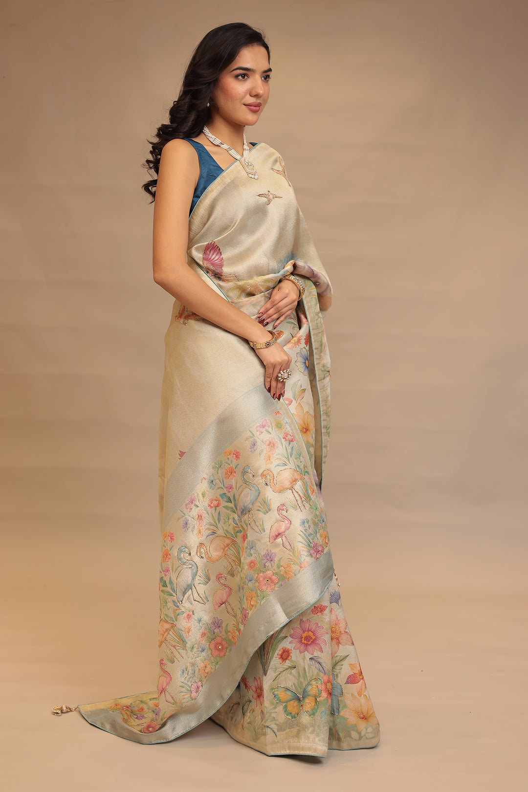 Trendy Light Green Handloom Saree