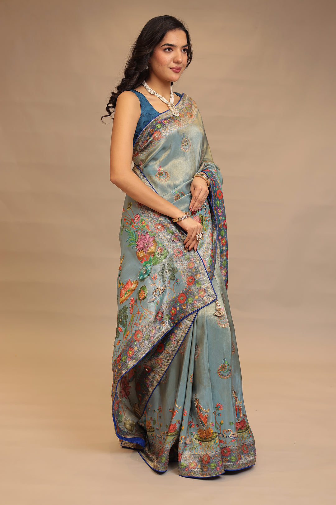 Premium Dark Green Saree