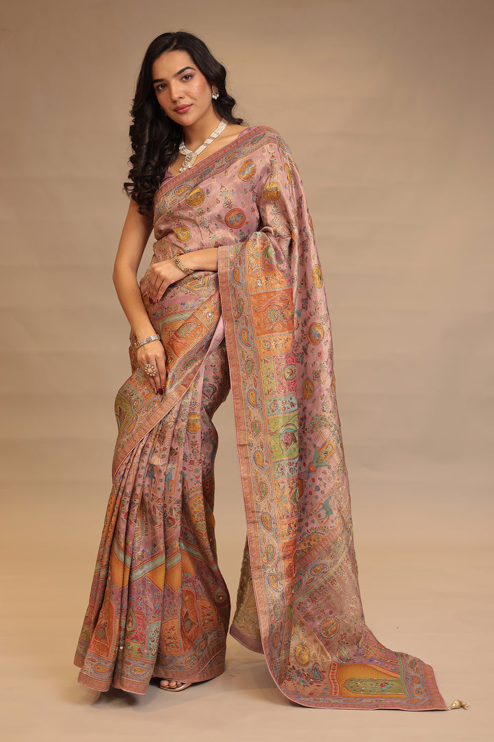 Traditional Brown Silk Saree 