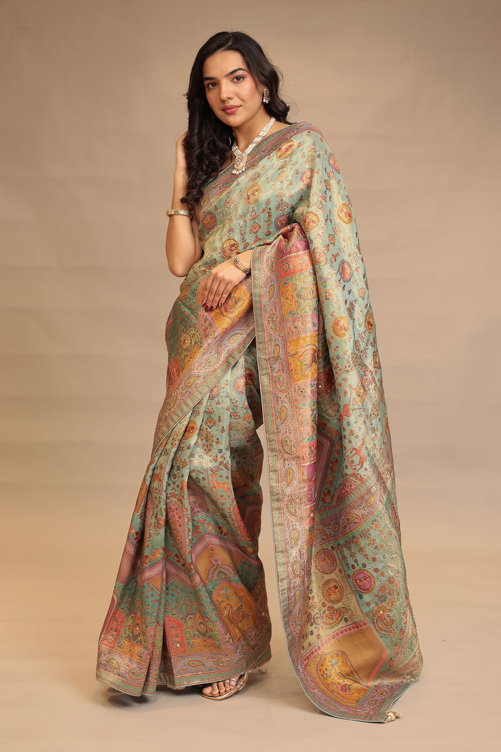 Yellow Handloom Silk Saree 
