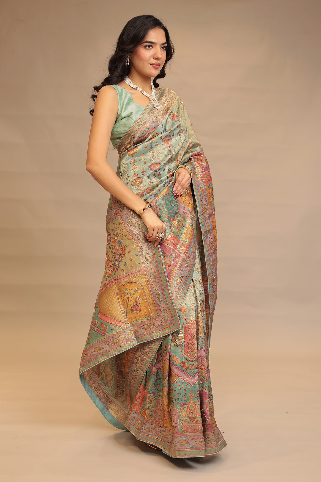 Yellow Silk Saree