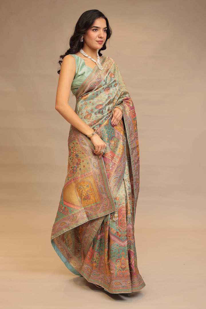 Yellow Silk Saree