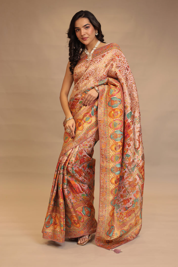 Elegant Cream Handloom Saree 
