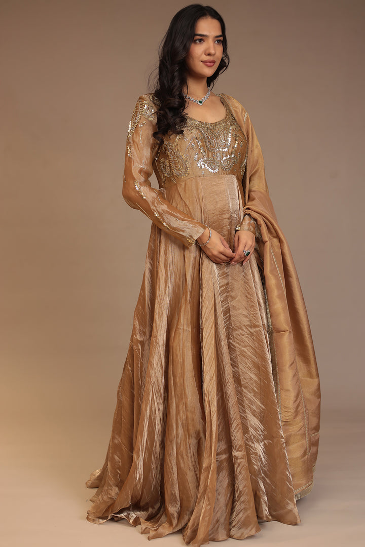 Tissue Suit with Cutdana, Sequins work.