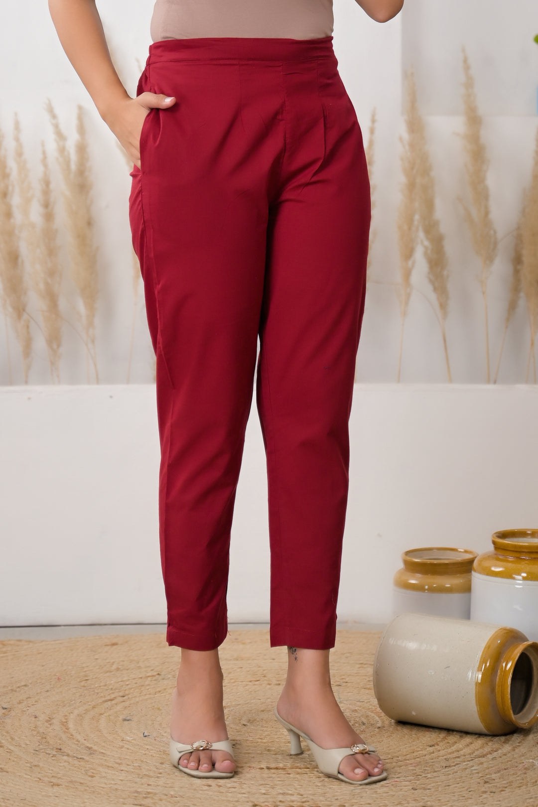 Digital Print Cotton Kurta with Thread work.