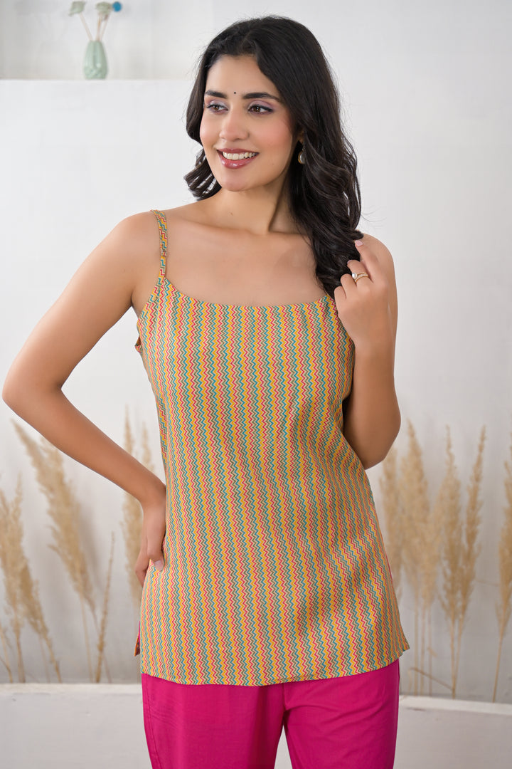 Digital Print Cotton Kurta