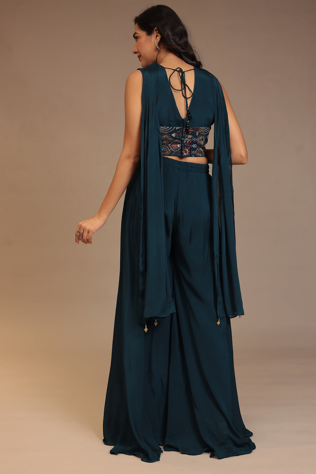 Chinon Indowestern with Cutdana, Sequins, Thread work.