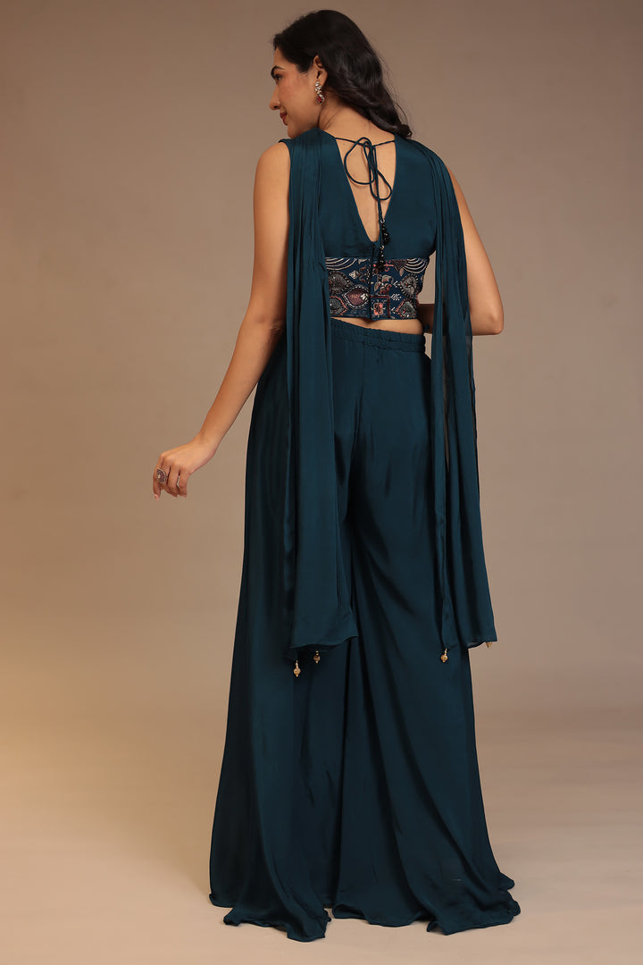 Chinon Indowestern with Cutdana, Sequins, Thread work.