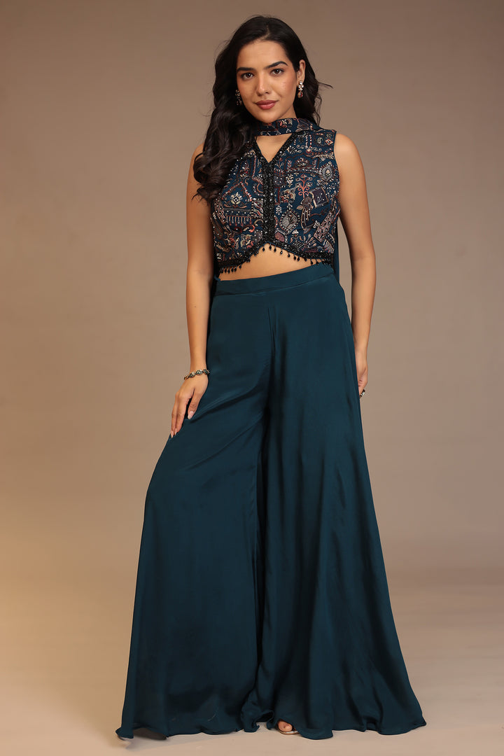 Chinon Indowestern with Cutdana, Sequins, Thread work.