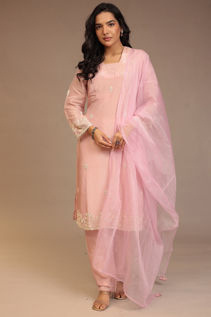 Tissue Suit with Pearl, Sequins work.