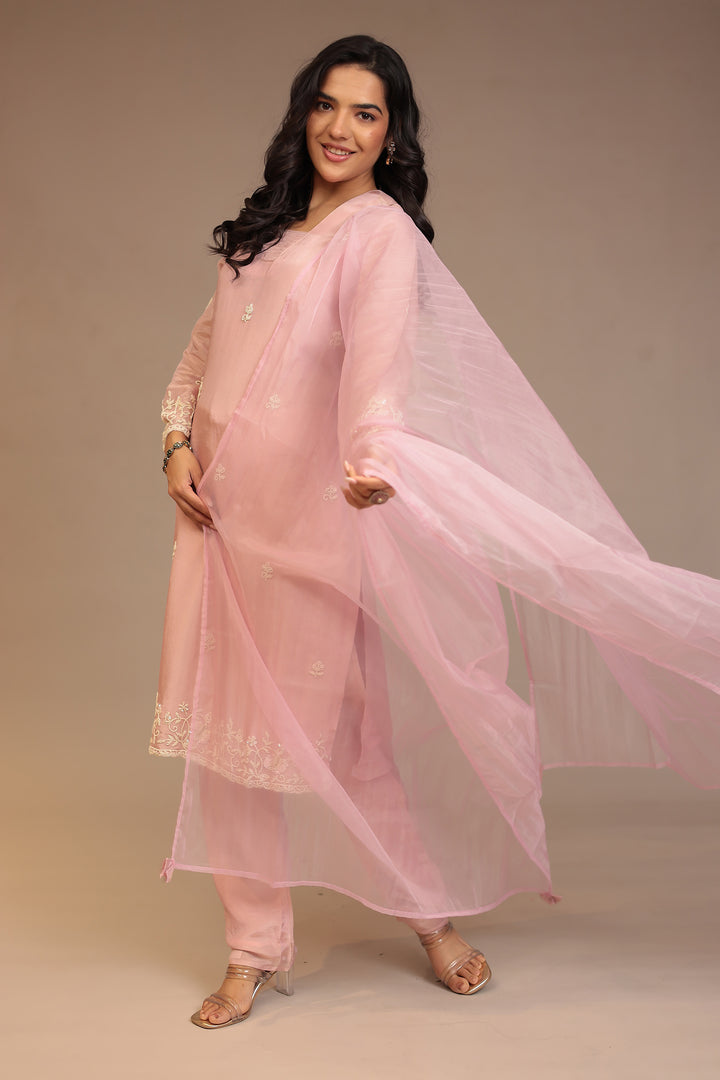 Tissue Suit with Pearl, Sequins work.