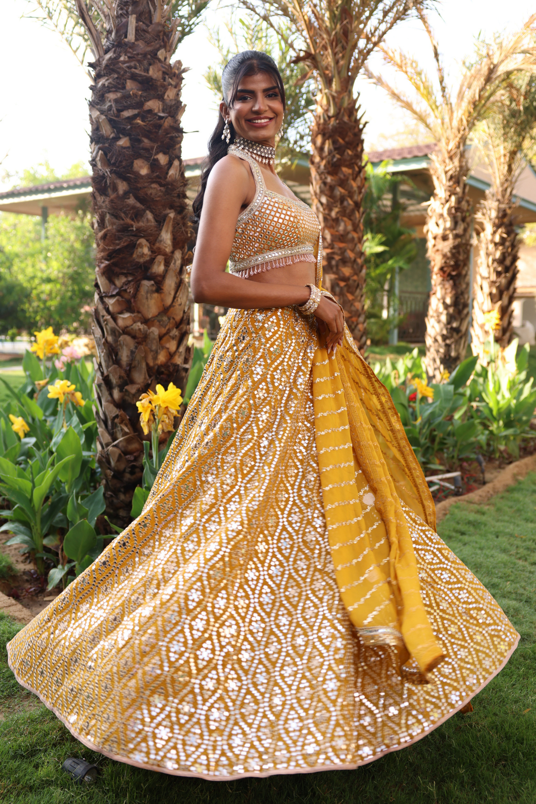 Lehenga With Mirror Work Online 