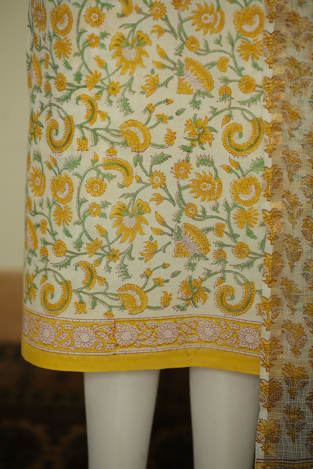 Printed Cotton Unstitched Suit