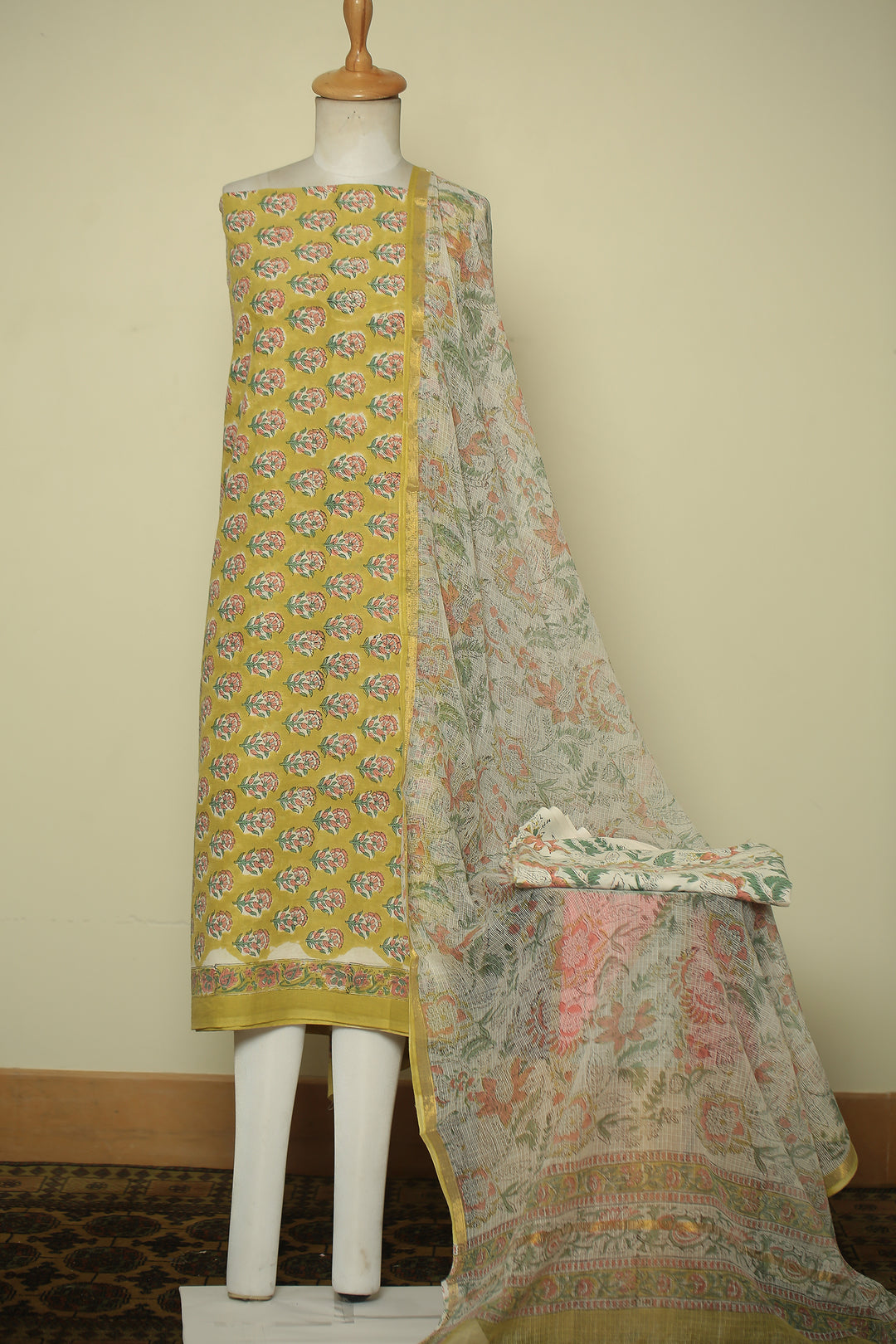 Printed Cotton Unstitched Suit