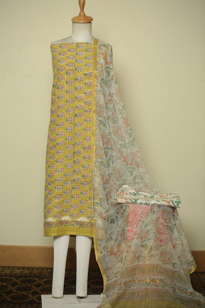 Printed Cotton Unstitched Suit
