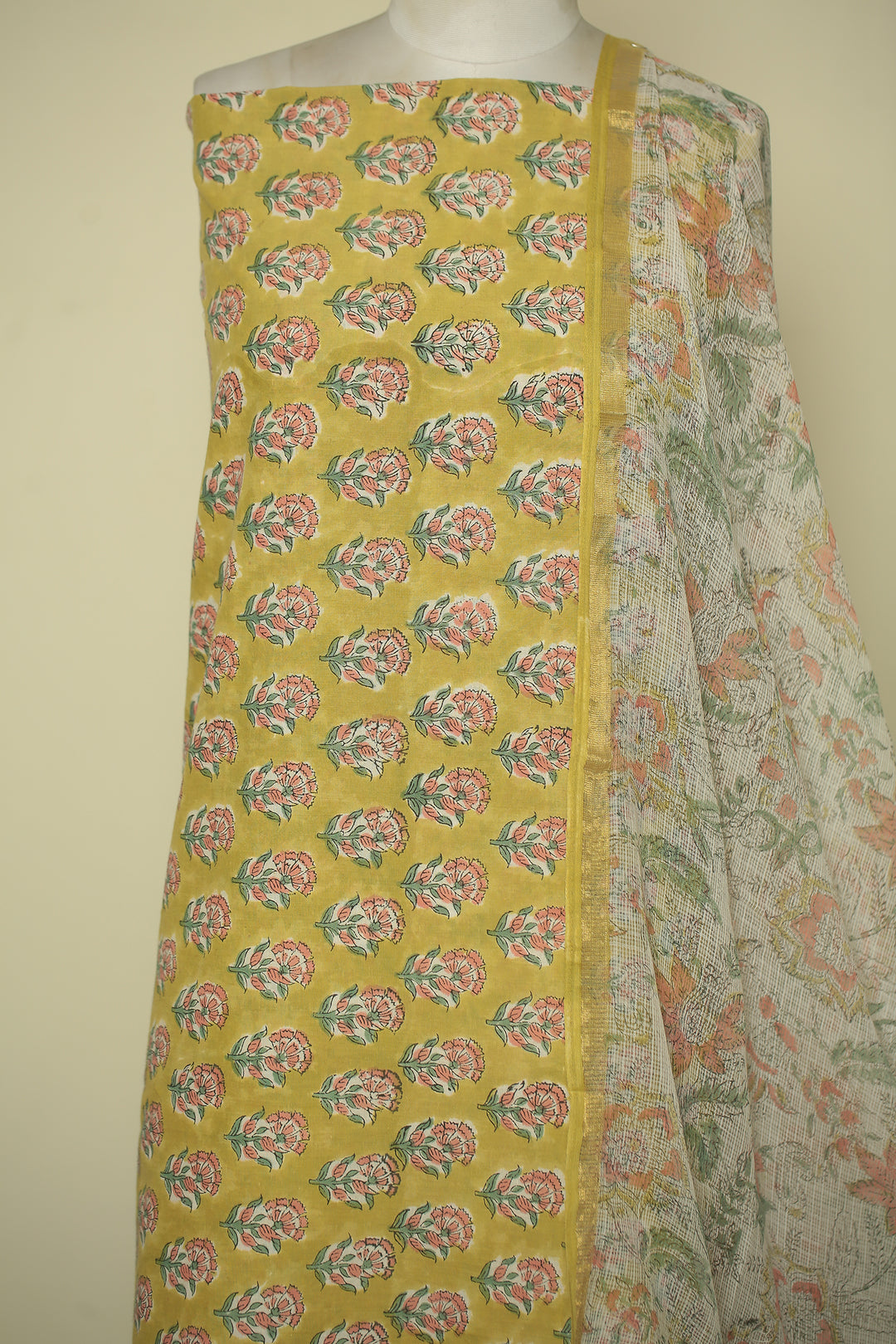 Printed Cotton Unstitched Suit