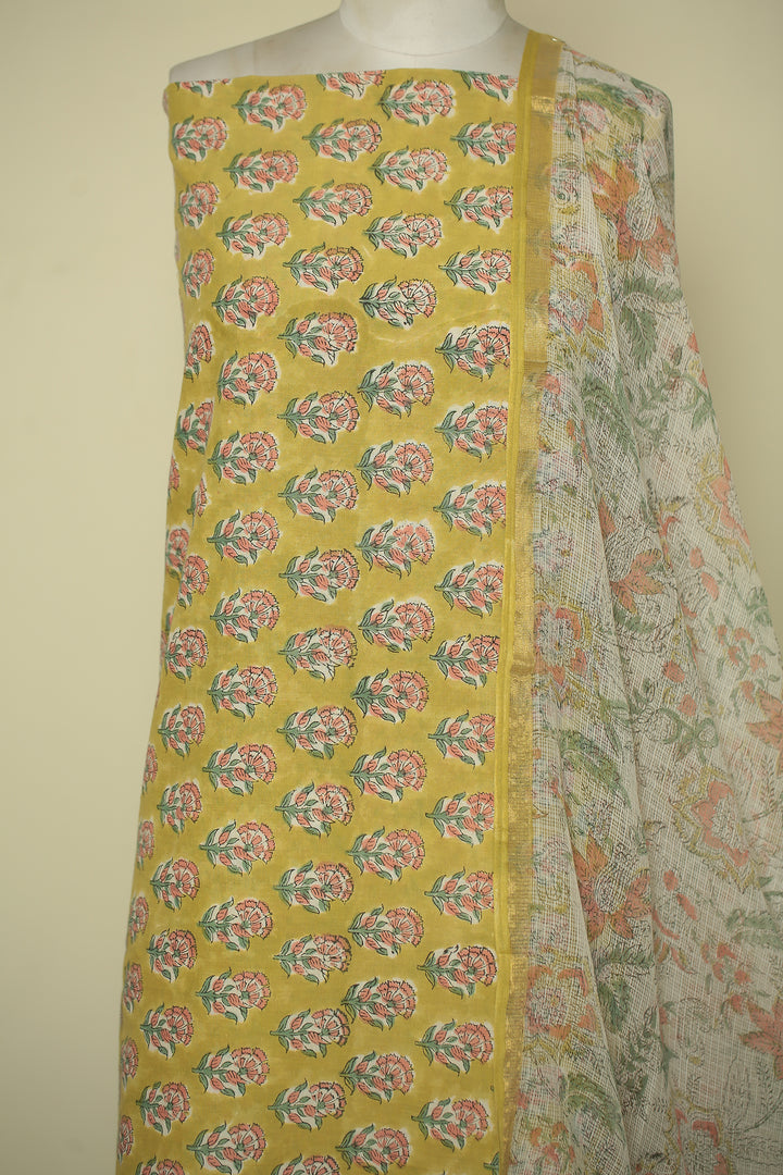 Printed Cotton Unstitched Suit