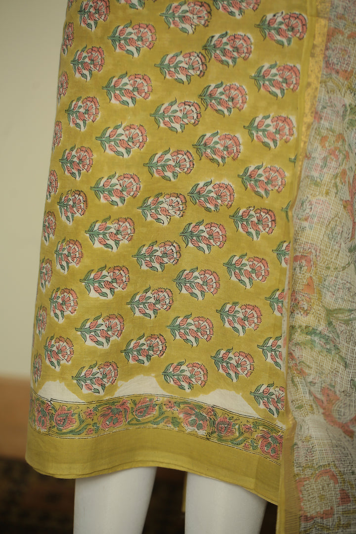 Printed Cotton Unstitched Suit