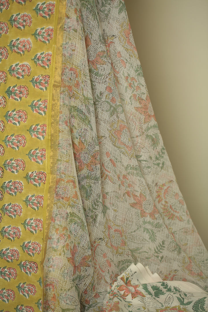 Printed Cotton Unstitched Suit