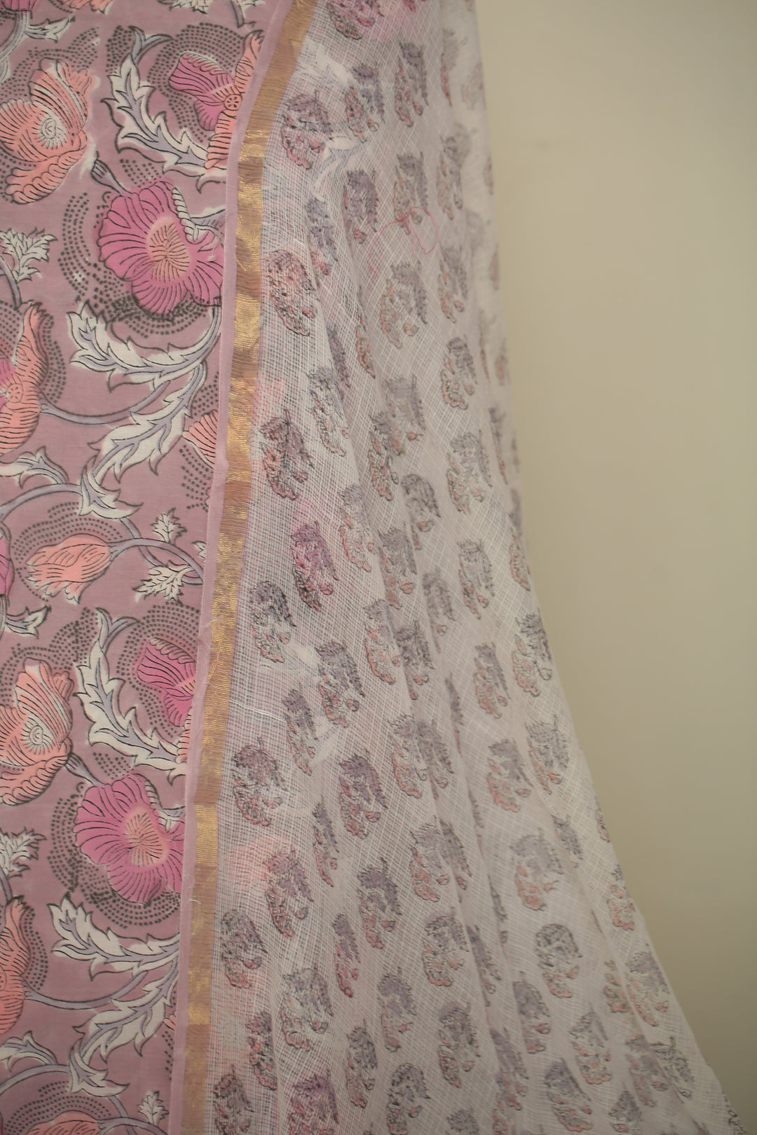 Printed Cotton Unstitched Suit