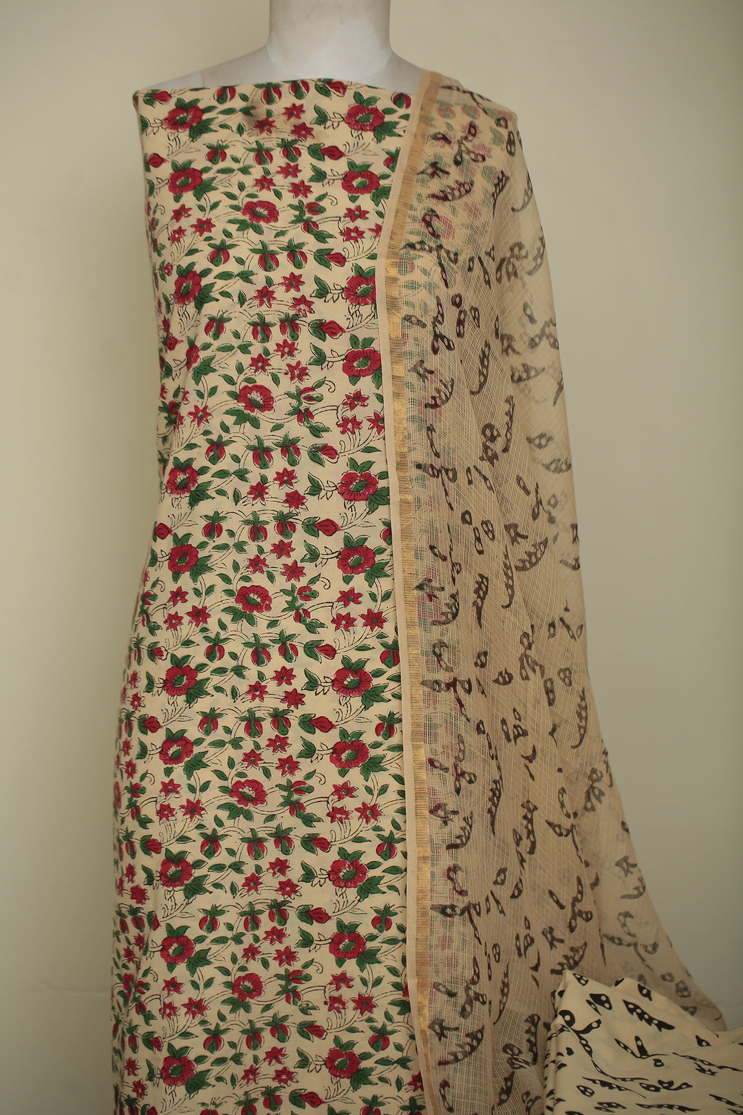 Printed Cotton Unstitched Suit