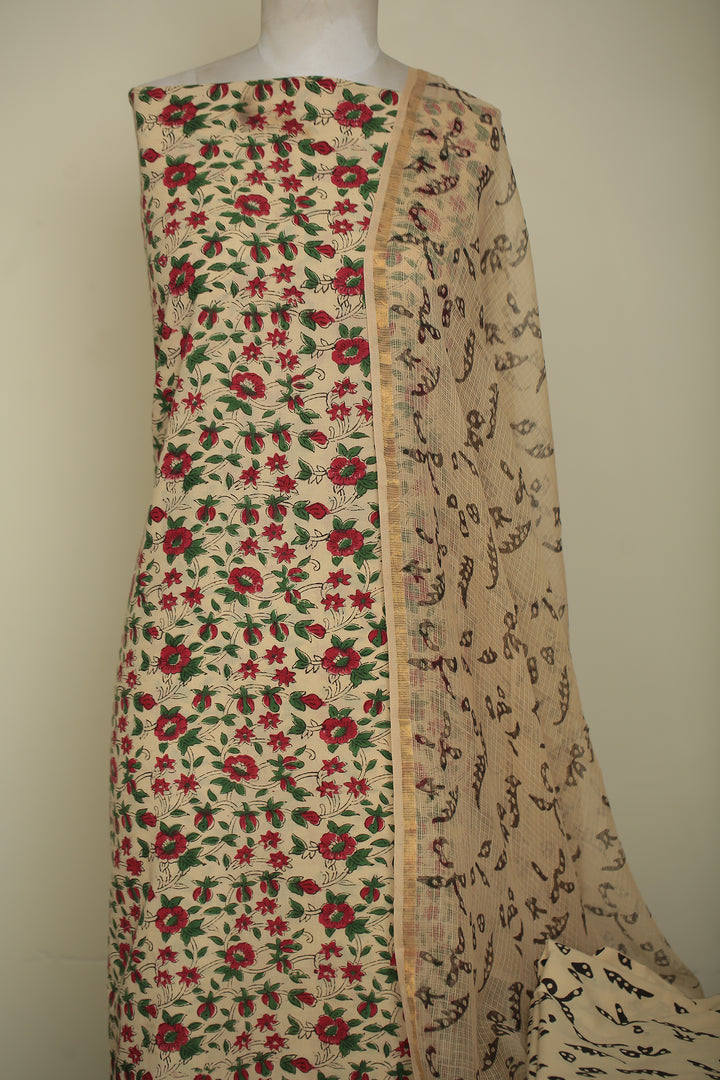 Printed Cotton Unstitched Suit