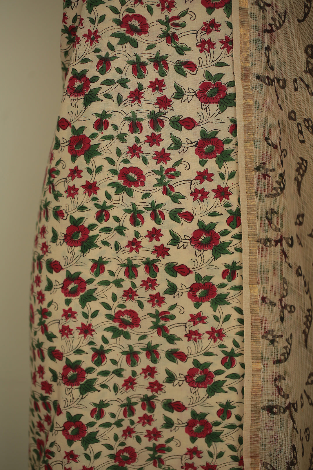 Printed Cotton Unstitched Suit