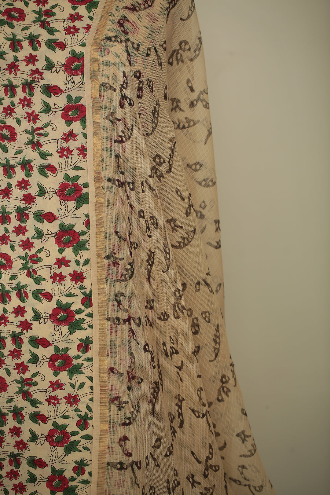 Printed Cotton Unstitched Suit