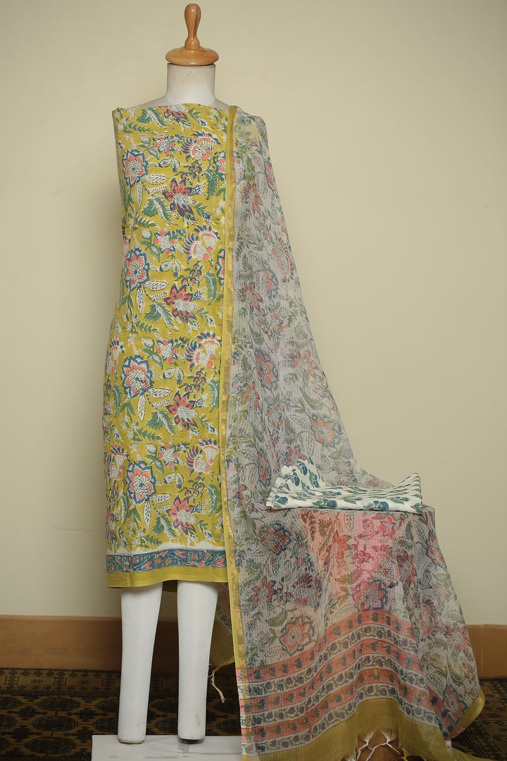 Printed Cotton Unstitched Suit