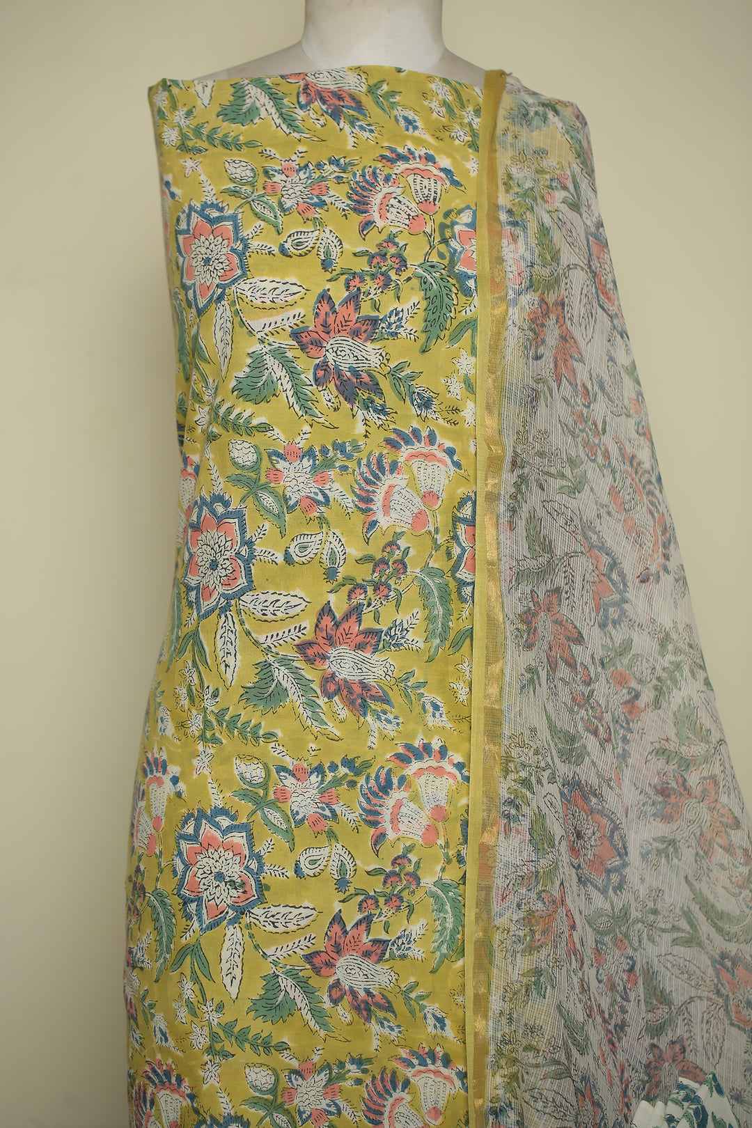 Printed Cotton Unstitched Suit