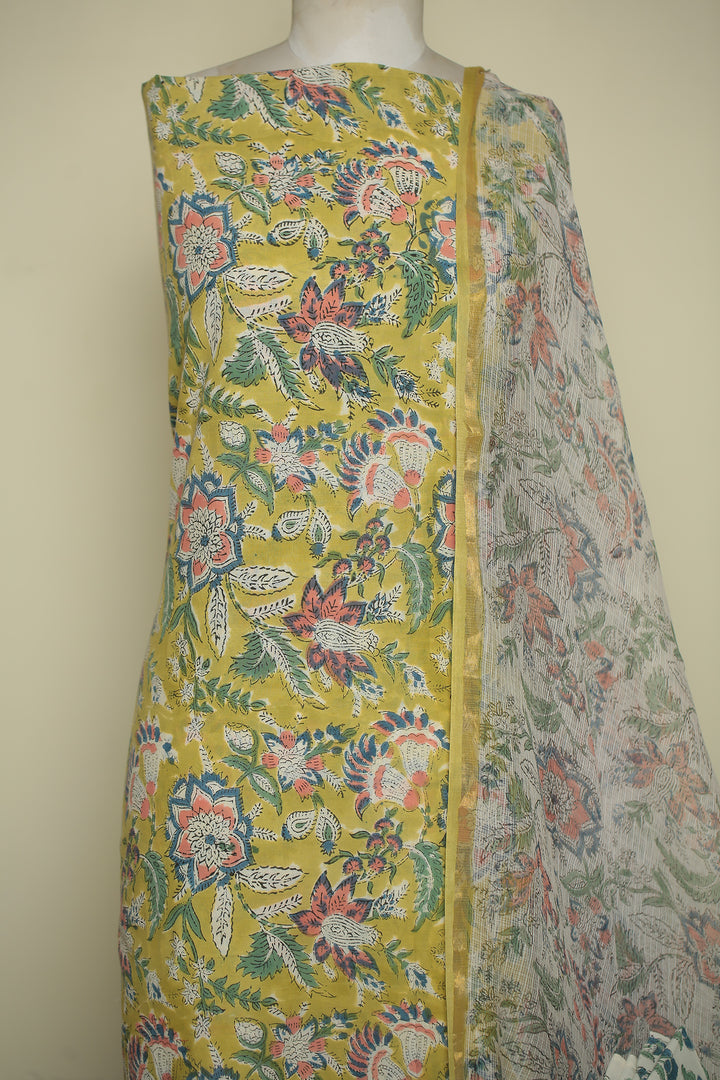 Printed Cotton Unstitched Suit