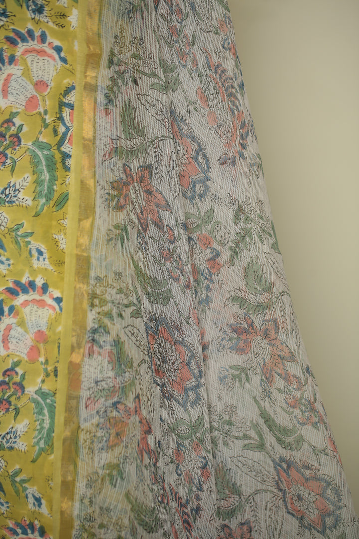 Printed Cotton Unstitched Suit