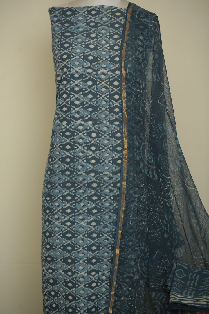 Printed Cotton Unstitched Suit