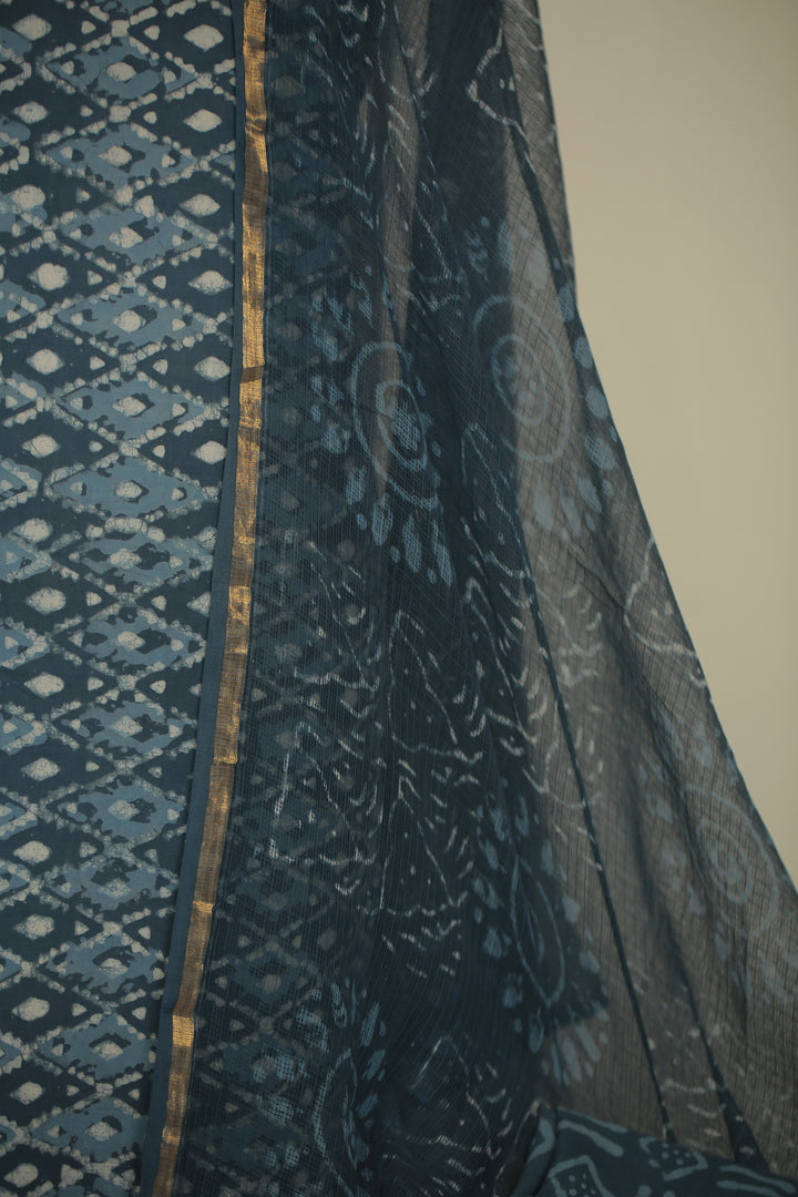 Printed Cotton Unstitched Suit