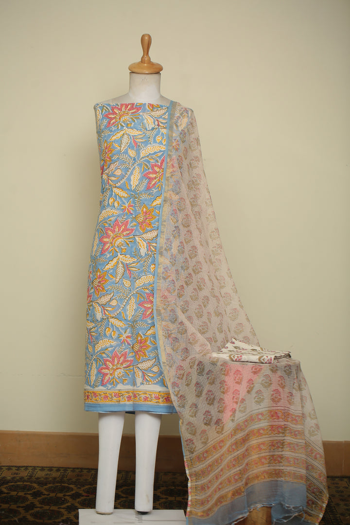 Printed Cotton Unstitched Suit