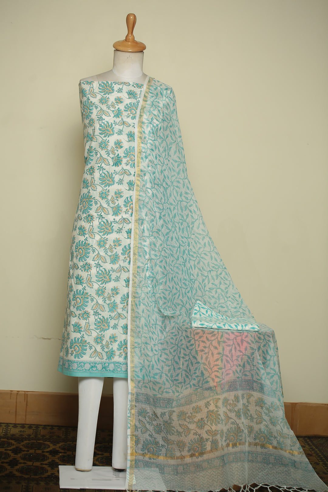 Printed Cotton Unstitched Suit