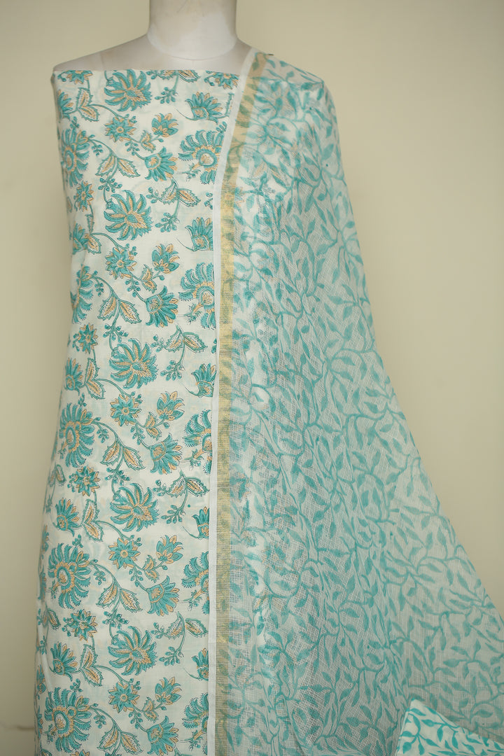 Printed Cotton Unstitched Suit