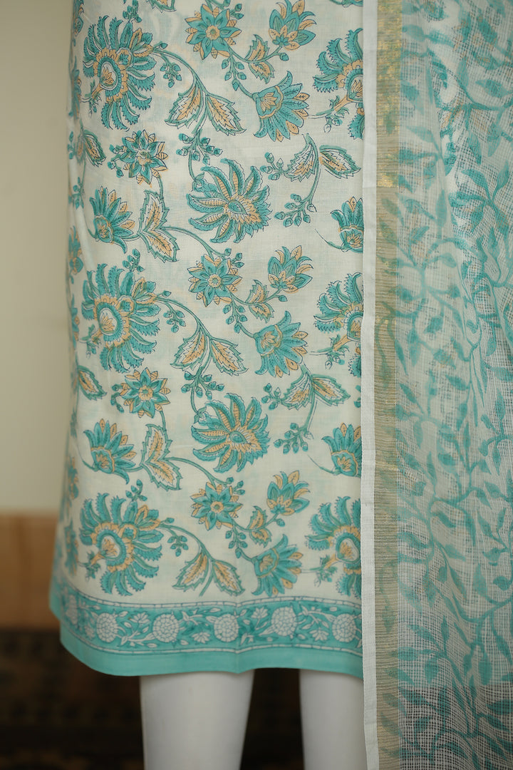 Printed Cotton Unstitched Suit