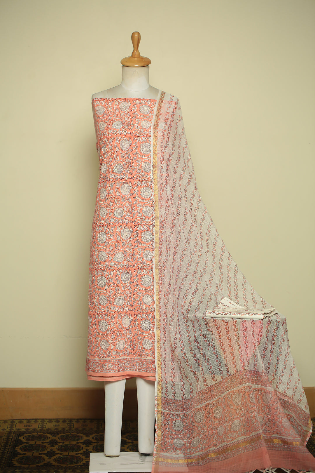 Printed Cotton Unstitched Suit