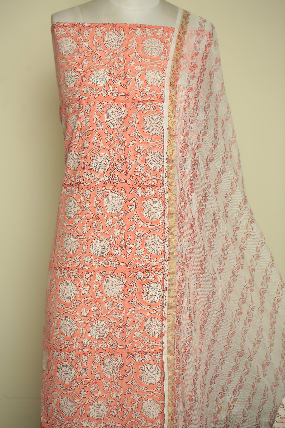 Printed Cotton Unstitched Suit