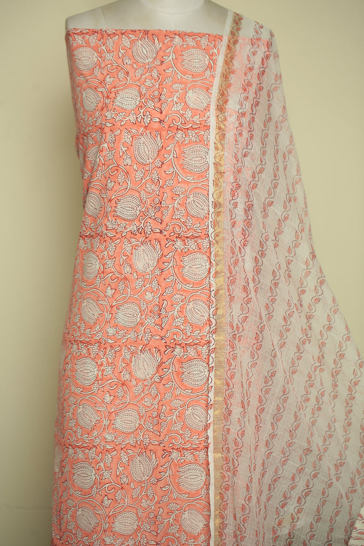 Printed Cotton Unstitched Suit